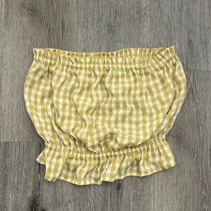 Willow Root strapless cropped top. Size small EUC